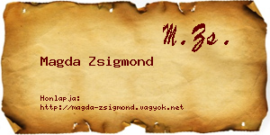 Magda Zsigmond névjegykártya