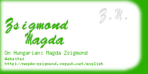 zsigmond magda business card